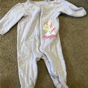 Wonder Nation Unicorn Footie - Lavender